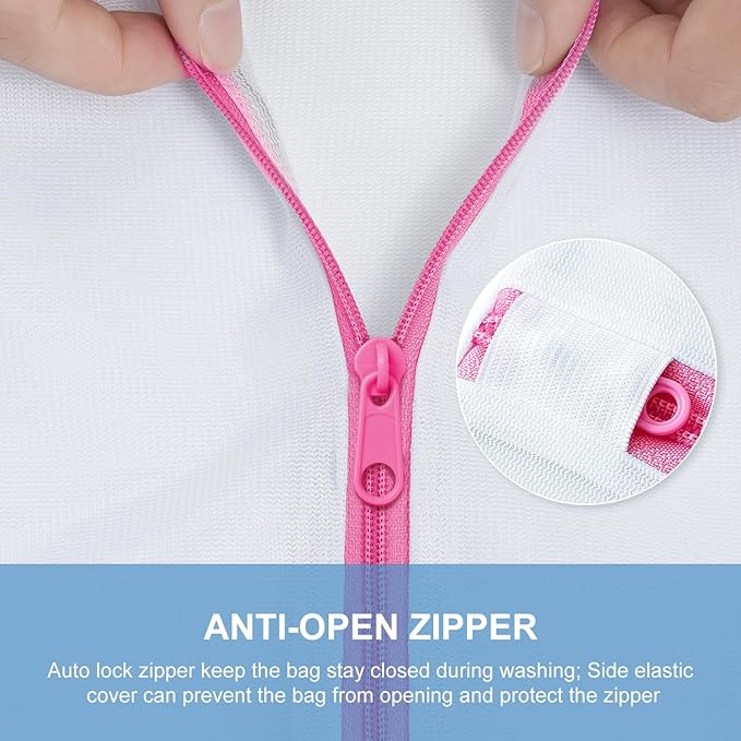 BAGAIL Laundry Bags Mesh Wash Bag for Intimates Lingerie and Delicates, 5Pcs (1XL,2L,2M)-CubbioJoy