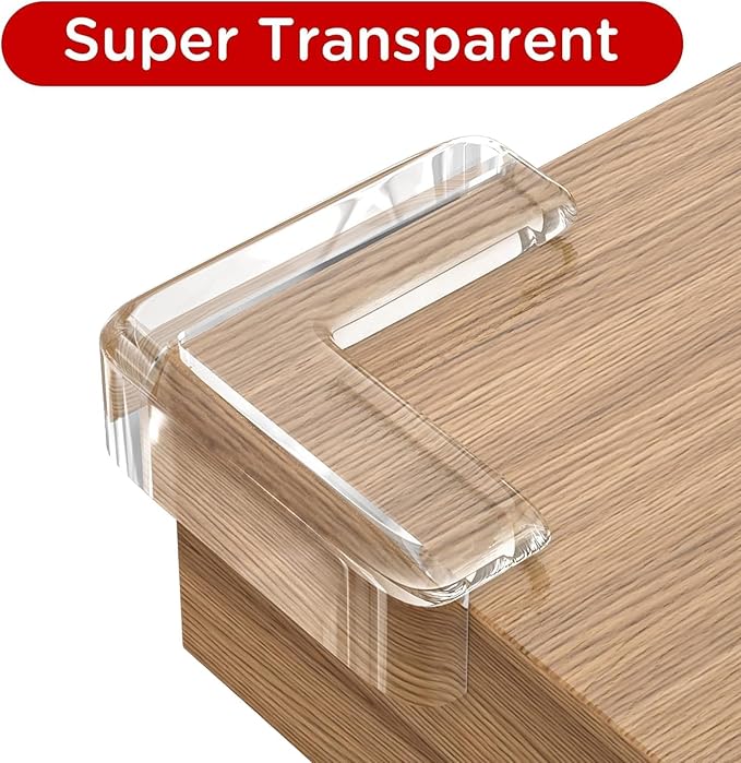 Clear Corner Protectors,Corner Protector Baby Proofing 32.8ft(10M) with 4 Corners,Furniture Corner Guard & Edge Safety Bumpers,Soft Edge Protector with Strong Adhesive-CubbioJoy