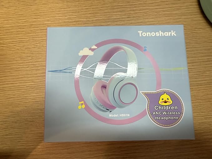 Active Noise Cancelling Headphones for Kids, 60H Playtime,Purple Wireless Bluetooth Over-Ear Headset Built-in Microphone for Home/School/Travel/Party - Includes Portable Case-CubbioJoy