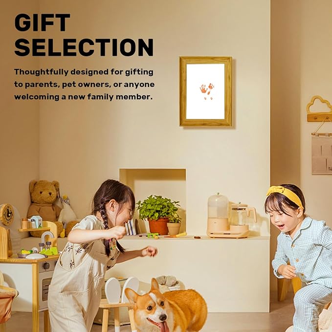 4-Pack Inkless Baby Hand and Footprint Kit with Mess-Free Ink Pad – Baby Safe Ink Pad for Hand, Foot & Paw Prints – Newborn Footprint & Paw Print Kit for Dogs and Cats – 16 Cards(Candy)-CubbioJoy