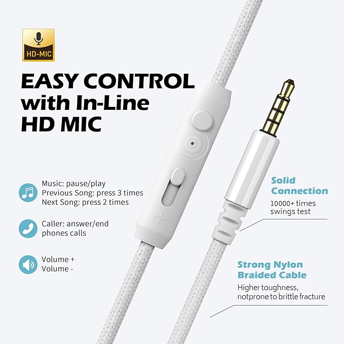 AILIHEN C8 Headphones Wired, On-Ear Headphones with Microphone and Volume Control, Corded 3.5mm Headset for Boys Girl School Smartphones Chromebook Laptop Computer Tablets Airplane Travel (Lime Green)-CubbioJoy