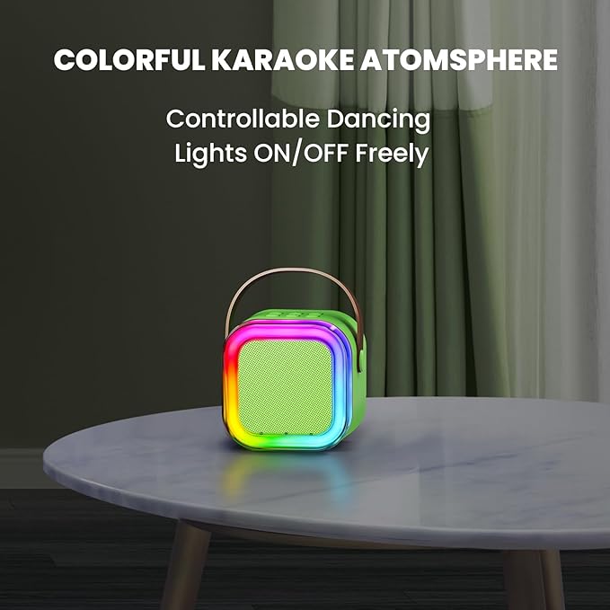 IROO Mini Karaoke Machine for Kids, 2025 TOP Toys Birthday Gifts Ideas for Girls Ages 4, 5, 6, 7, 8, 9, 10, 12+ Years Old, Portable MP3 Player with 2 Wireless Mics for Party-CubbioJoy