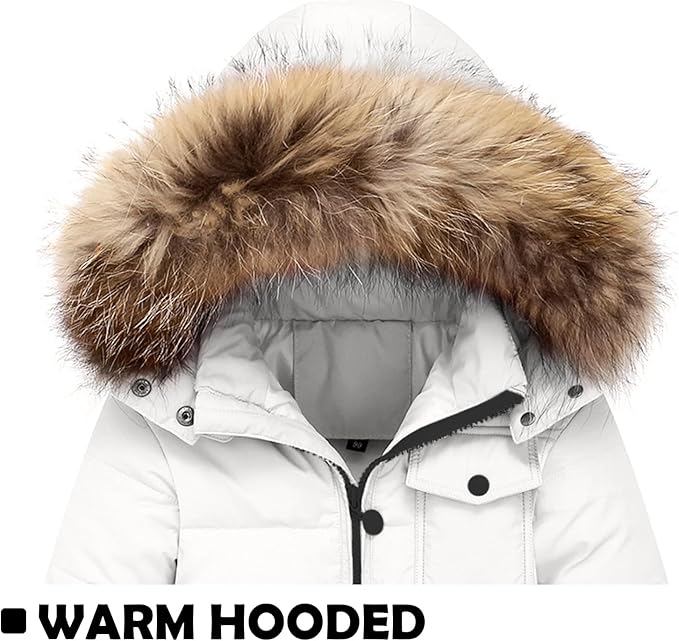 Baby Girl Winter Snowsuit Coat Boy Fur Snow Pants Bib Jacket For Toddler Clothes-CubbioJoy