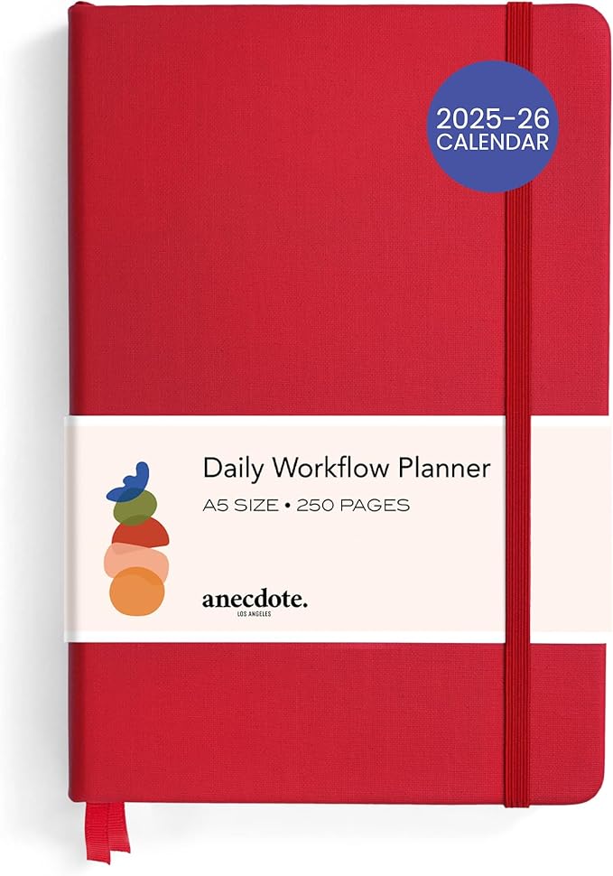 Anecdote 2026 Planner: A Monthly, Weekly & Daily Planner 2026 for Planning Your Success - A5 Size Hardcover Start Anytime and Achieve your Goals - Red-CubbioJoy