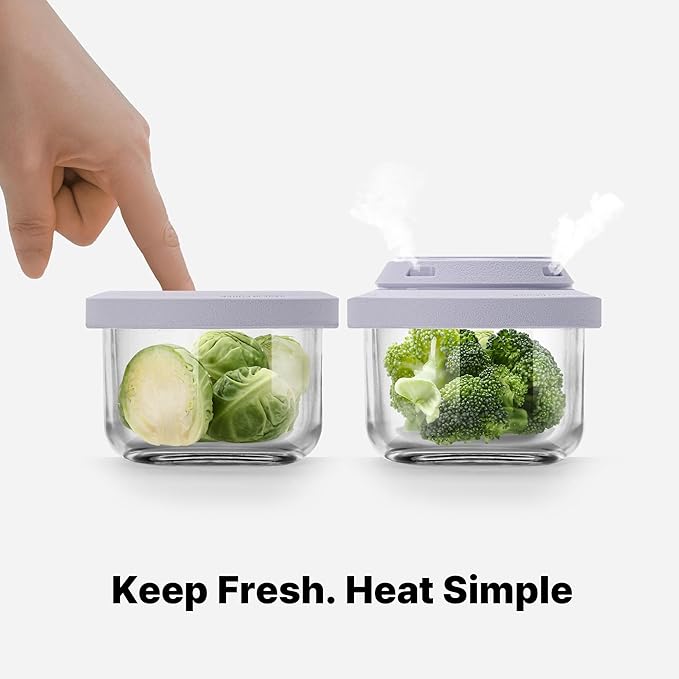 Comotomo 'Smart Vent' Food Container, Gray Set of 6-CubbioJoy