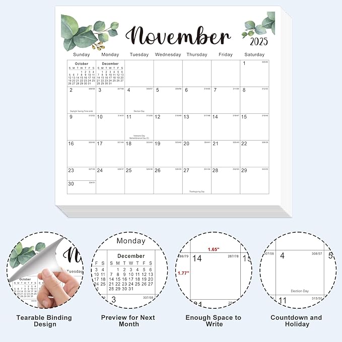 2025-2026 Magnetic Fridge Calendar 18 Monthly Magnetic Calendar for Refrigerator 2025-2026 Wall Calendar Planner Runs from June 2025 Until November 2026 Easy Organizing Markers Tearable (Nature)-CubbioJoy