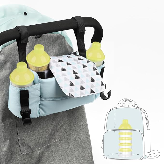 Accmor Formula Dispenser On The Go, 5 Compartments Stackable Formula Container for Travel, Baby Milk Powder Kids Snack Container, BPA Free-CubbioJoy