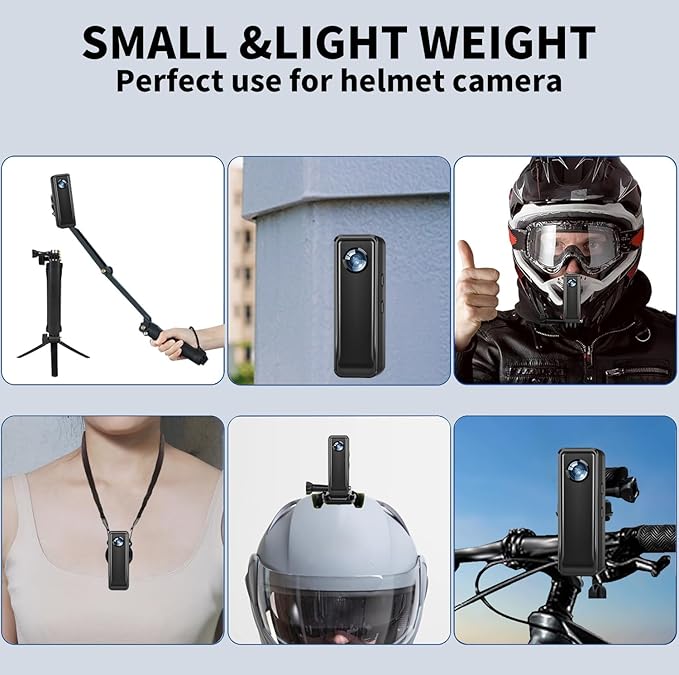 Body Camera 128GB, 4K 30FPS Action Camcorder, Hands Free Sports Camera with Magnetic Back Clip, Mini Body Cam POV Records with Audio and Video Recording for Traveling Cycling Vlogging-CubbioJoy