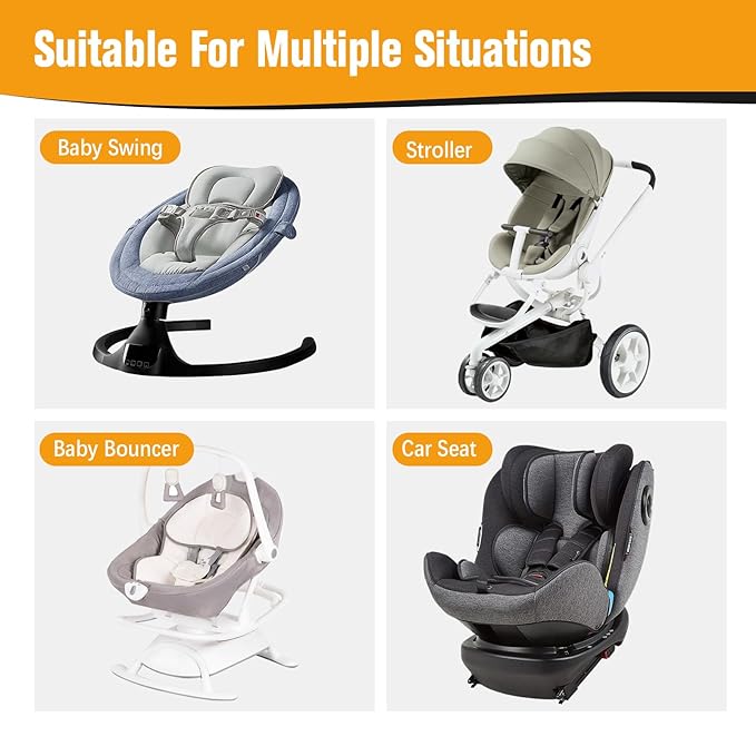 KAKIBLIN Baby Neck Pillow, Upgraded Baby Support Pillow for Head and Neck, Babies Head Pillow for Car Seat,Pushchair,Travel(Yellow Fox)-CubbioJoy