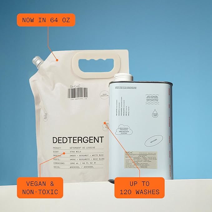 DedCool Liquid Laundry Dedtergent | 05 Spring | Luxurious Fresh Floral Fragrance Detergent | Removes Stains | Infused with Natural Essential Oils | Non-Toxic | 120 Washes | 64 fl oz-CubbioJoy