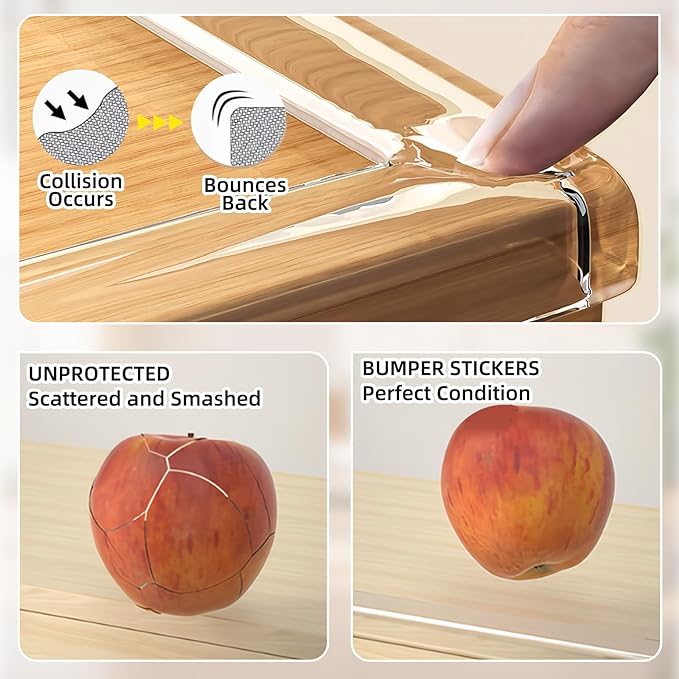 Clear Edge Protector,Safe Corner Protector, Anti-Sharp Edge Protector, for Furniture, Drawers, Tables, Cabinets 2inX6.56FT-CubbioJoy
