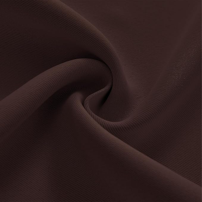 Joydeco Custom Blackout Curtains for Bedroom, 1 Panel Room Darkening Curtains & Drapes for Living Room Window Rod Pocket Back Tab (Custom Size,Chocolate)-CubbioJoy
