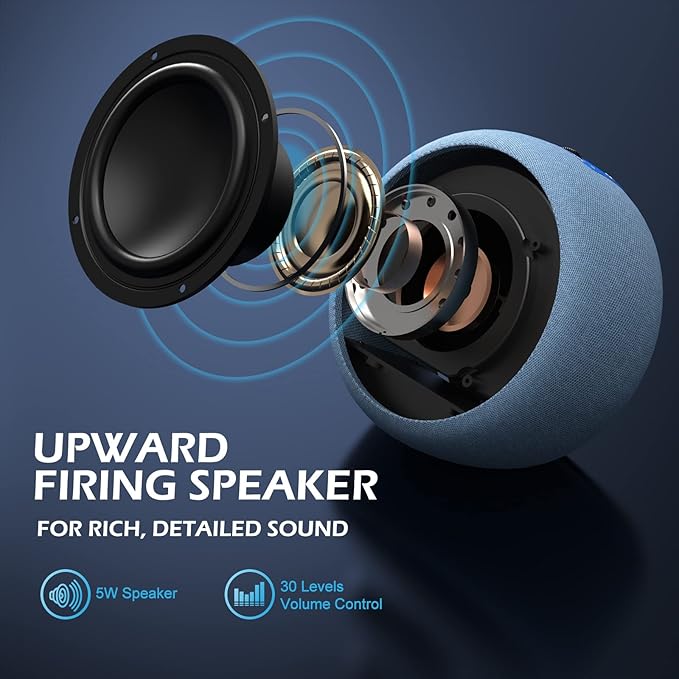 Buffbee Sound Machine & Alarm Clock 2-in-1, 0-100% Clock Face Brightness, Bottom Colored Light, Sleep Timer, Precise 30-Level Volume Control White Noise Machine - Twilight-CubbioJoy