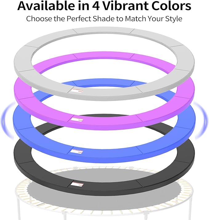 16FT/15FT/14FT/12FT/10FT Trampoline Safety Pad Replacement, Round Trampoline Spring Protection Cover, Fits 16FT/15FT/14FT/12FT/10FT Frames, Water-Resistant Trampoline Accessories-CubbioJoy