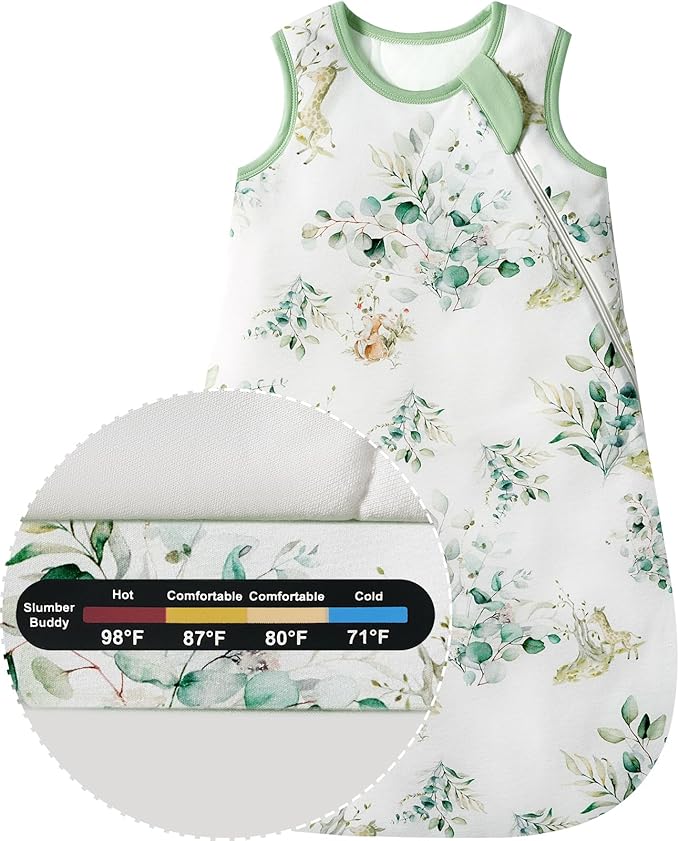 Baby Bamboo Sleep Sack, 70% Rayon Made from Bamboo 30% Cotton 1.0 TOG Infant Wearable Blanket-CubbioJoy