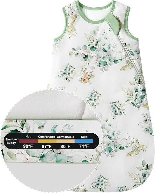 Baby Bamboo Sleep Sack, 70% Rayon Made from Bamboo 30% Cotton 1.0 TOG Infant Wearable Blanket-CubbioJoy