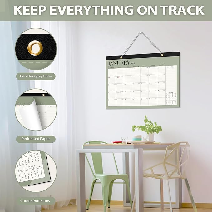 2026 Desk Calendar, Large Desktop/Wall Monthly Calendar (Jan. 2026 - Jun. 2027) 17'' x 12'' School Year Desk Planner for Teacher Family Office Supplies-CubbioJoy