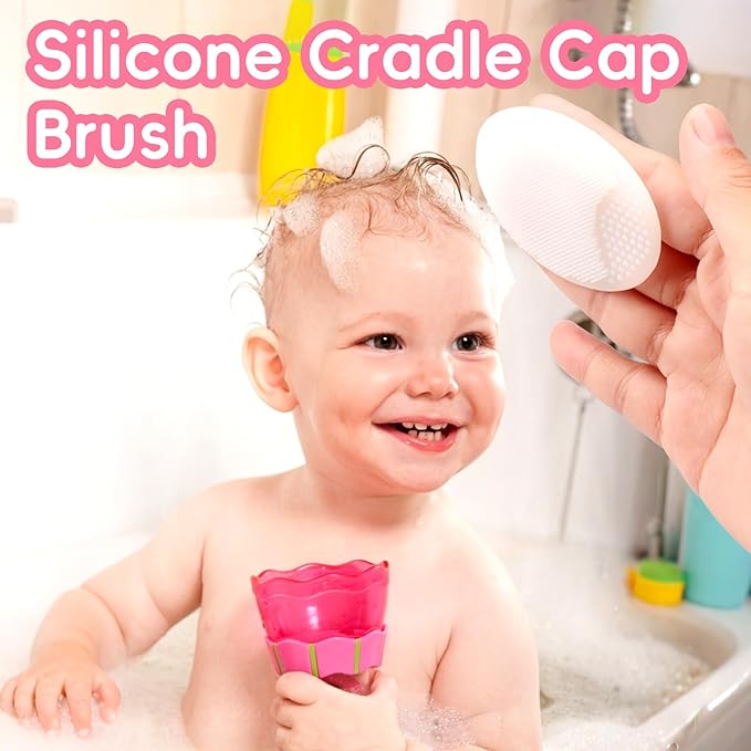 Baby Grooming Kit, Infant Safety Care Set with Hair Brush Comb Nail Clipper Nasal Aspirator,Baby Essentials Kit for Newborn Girls Boys (Pink)-CubbioJoy