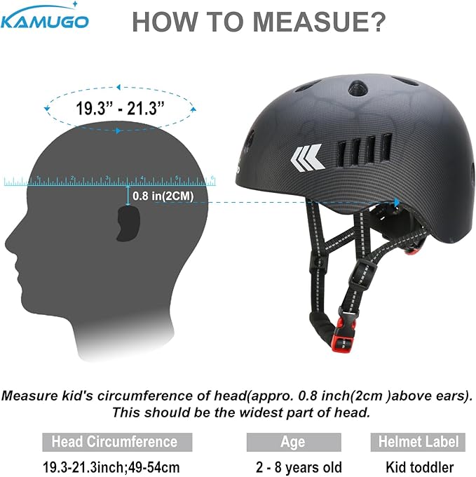 KAMUGO Kids Bike Helmet Set, Toddler Helmet for Ages 2-8 Boys Girls with Sports Protective Gear Set Knee Elbow Wrist Pads for Skateboard Cycling Scooter Rollerblading-CubbioJoy