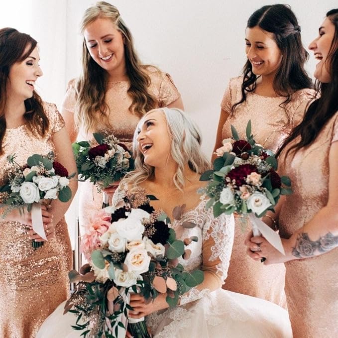 Bridesmaid Proposal Gifts Letter Cosmetic makeup bag bulk for Wedding Party Favors Bachelorette party decorations Toiletry Organizer Bag Makeup Case Gift (6, Gold)-CubbioJoy