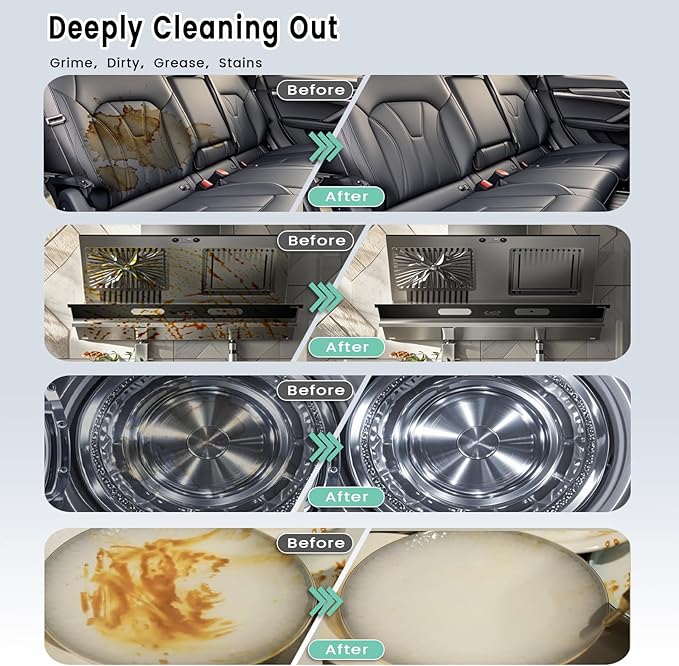 2500W Handheld Steam Cleaner,Portable Car Steamer For Auto Detailing,High-Temperature and Pressure Steam Cleaner For Home, Steam Cleaning Machine for Furniture,Kitchen,Grout,Floor,Tile (6-White)-CubbioJoy