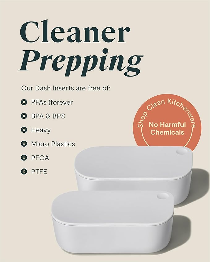 Caraway 2pc Dash Inserts - Dash Ramekins w/Lid - Easy to Store, Non Toxic - Perfect for Sauces, Garnish, & Small Snack or Sides-CubbioJoy