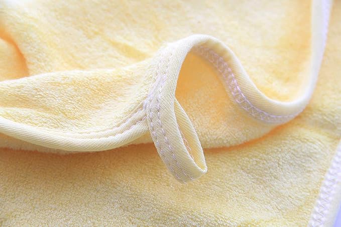 HIPHOP PANDA Baby Washcloths, Rayon Made from Bamboo - 2 Layer Ultra Soft Absorbent Newborn Bath Face Towel - Reusable Baby Wipes for Delicate Skin - Yellow, 30 Pack-CubbioJoy