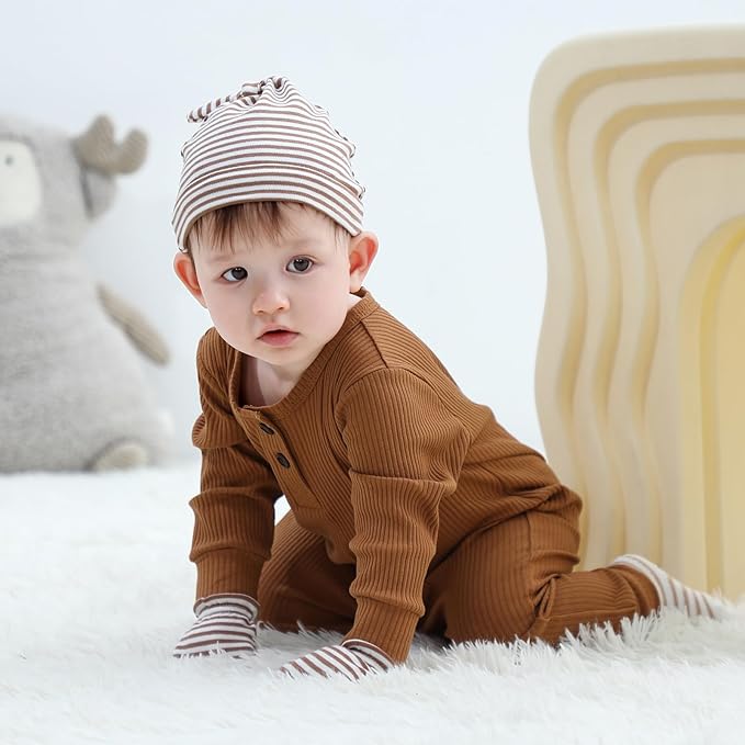 Baby Hats Mittens and Socks Set Cotton Newborn Hat Beanie Soft Infant Girls Boys Caps Gloves 0-6 month-CubbioJoy