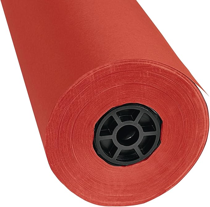 Colorations DSRE Dual Surface Paper Roll, Scarlet Red,, 36" x 1000' (1 Roll)-CubbioJoy