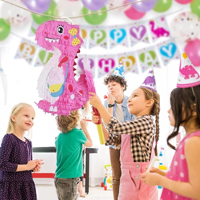 Dinosaur Pinata - Dinosaur Birthday Party Supplies for Girls Kids Dino Themed Party Pinata Bundle Set Perfect Party Game Activity Decoration-CubbioJoy
