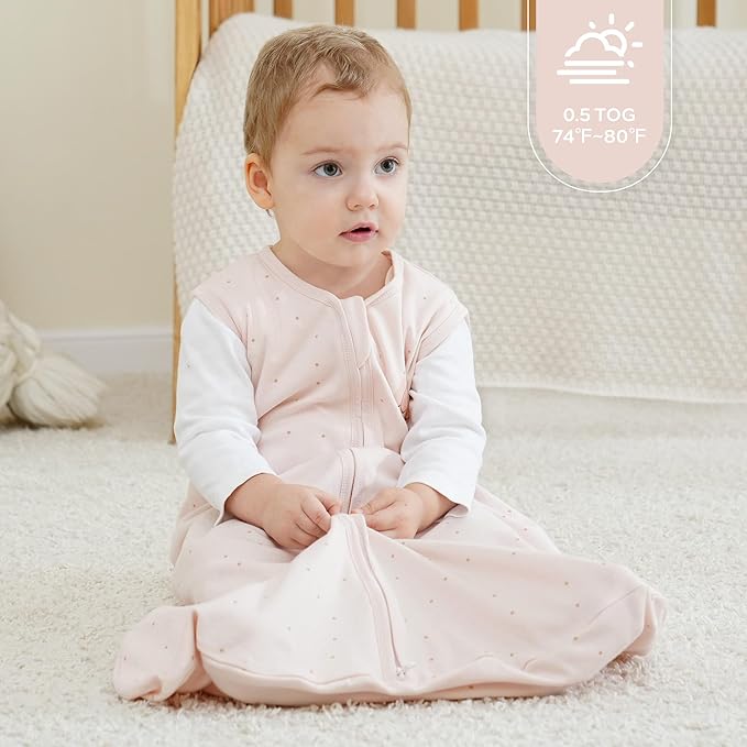 JELLYMONI Baby Sleep Sack 12-18 Months Wearable Blanket for Baby, 100% Cotton 3 Pack Infant Toddler Sleeping Sack Lightweight Soft 2-Way Zipper Sleepsack-CubbioJoy