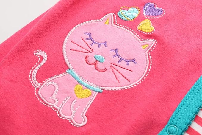 Kiddiezoom Baby and Toddler Boys'Snug Fit Footed One-Piece Romper Jumpsuit Cotton Cotton Footed Outfit-CubbioJoy