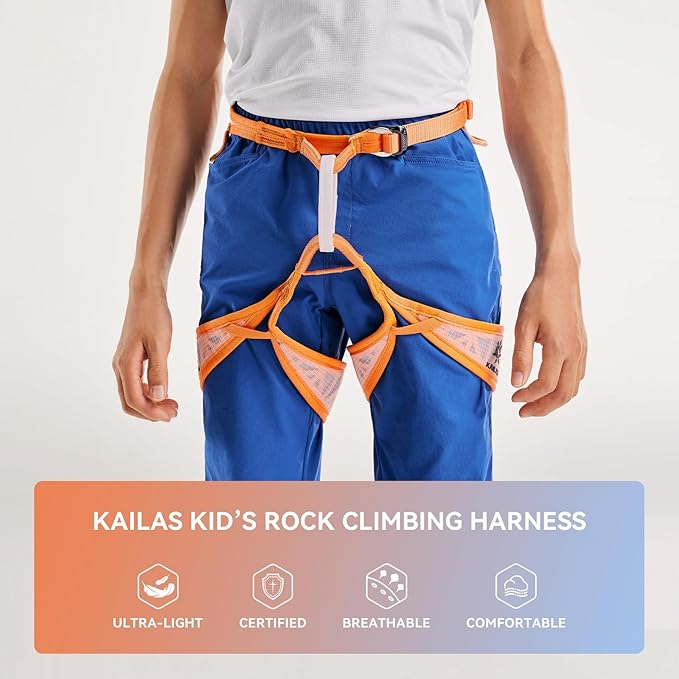 KAILAS Kids Rock Climbing Harness Child Safety Belt Climbing Gear Adjustable Lightweight Indoor Gyms Beginners Youth-CubbioJoy