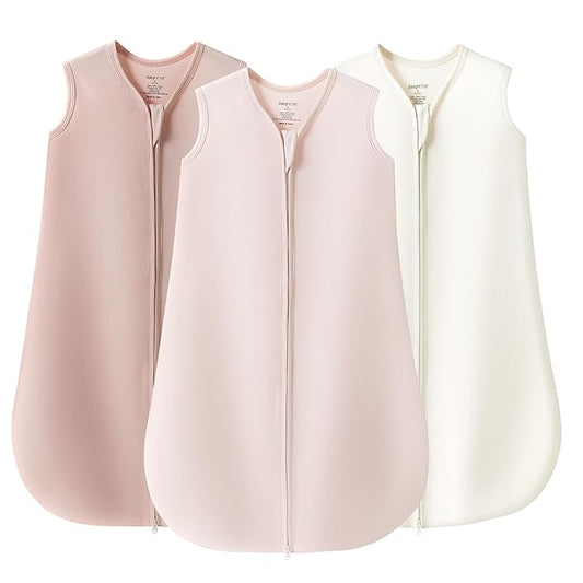 JELLYMONI Baby Sleep Sack 12-18 Months 100% Cotton Wearable Blanket, 0.5 TOG Soft Lightweight Toddler Sleeping Sack 3 Pack 2-Way Zipper Newborn Sleep Sacks-CubbioJoy