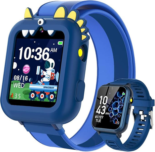 Cosjoype Smart Watch for Kids Age 4-12, 39 Games Touchscreen Boys Watch with Camera Music Player Pedometer Flashlight, Kids Toys Christmas Birthday Gifts for Boys Girls Age 5 6 7 8-CubbioJoy