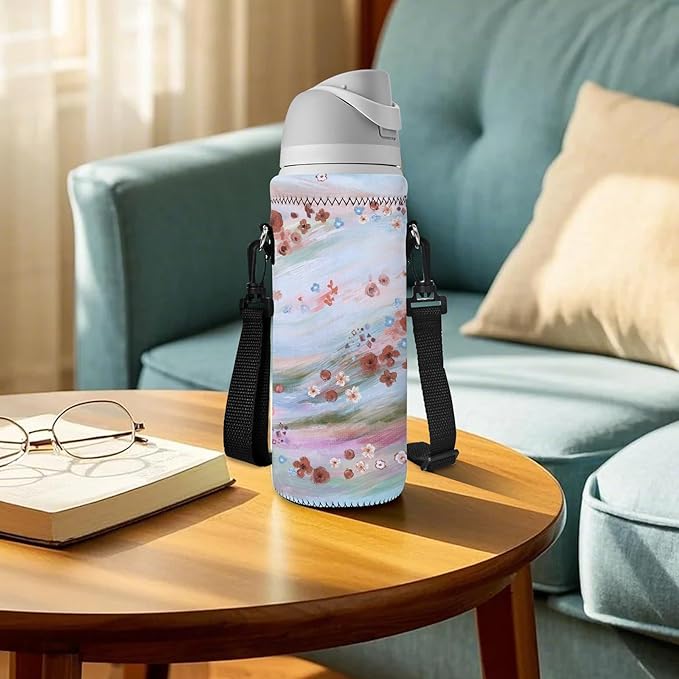 AUPET Water Bottle Bag Carrier,24oz/32oz Insulated Neoprene bottle Sling Holder Case Pouch Cover for 1000ML/750ML Bottles with Shoulder Strap for walking-CubbioJoy