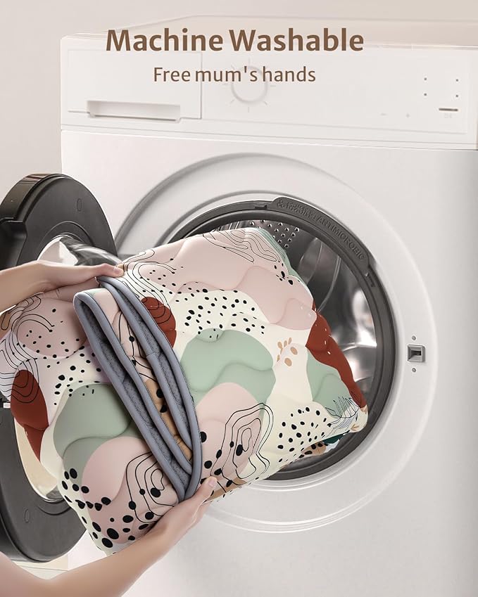 Blissful Diary Baby Play Mats for Floor, 47x47 Inch Playpen Mat, Thicker Padding Foam Playmats for Babies and Toddlers Infants, Modern Abstract-CubbioJoy