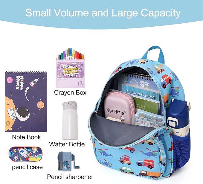 CLUCI Toddler Backpack for Boys Kids Backpacks Preschool Kindergarten Child Bookbag Travel Cute Daycare Bluey Backpack Cars-CubbioJoy