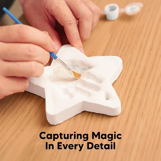 Baby Hand and Footprint Kit Girls, Boys - Personalized Baby Footprint Ornament Kit, Newborn Keepsake Gifts for New Mom, Easy to Use Handprint Makers, Cute Shower Gifts (Glaze Finish)-CubbioJoy