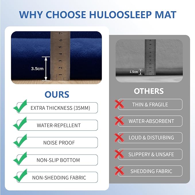 Baby Play Mat for Floor,1.3" Thick Elasti-Foam 74×50 Playpen Mat for Toddlers Infant kids,Water-Repellent Soft Coral Velvet for Tummy Time, Non-Slip Backing for Crawling,Tatami Style(Dark Blue)-CubbioJoy