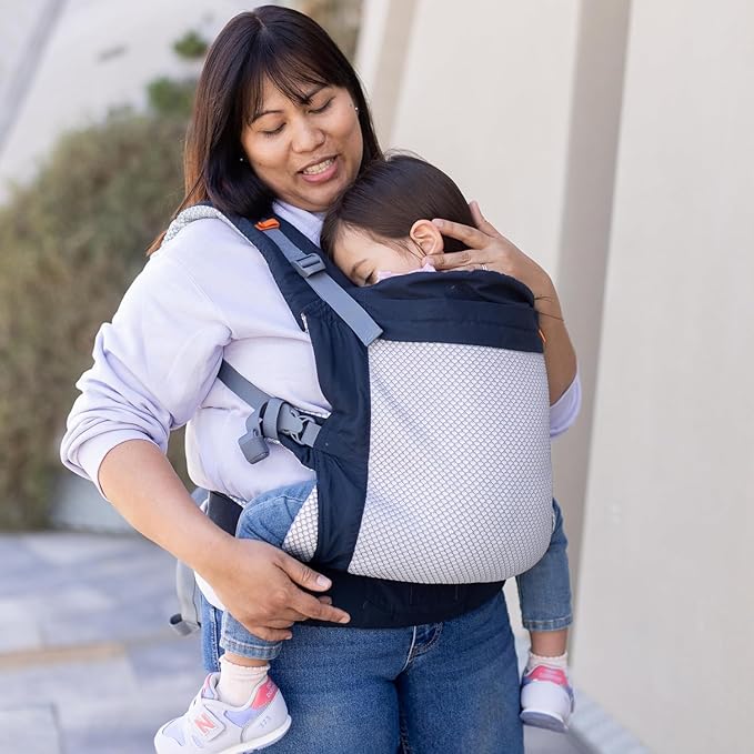 Beco Toddler Carrier - Breathable 3D Mesh Front-Carry & Backpack Style Carrier with Tall Supportive Back and Ergonomic Extra-Wide Seat for Children from 18months (20-60 lbs) - Navy-CubbioJoy