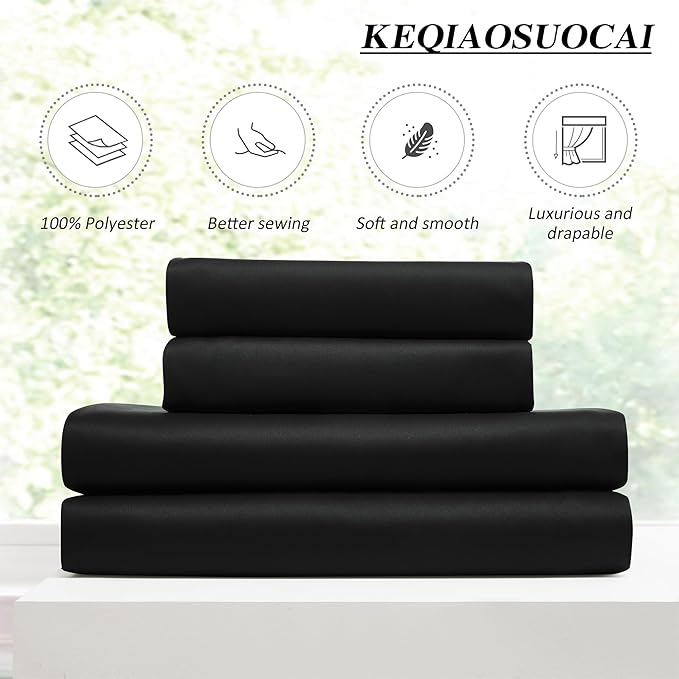 KEQIAOSUOCAI 72 Inch Wide Black Pinch Pleated Curtains 72 x 90, Thermal Insulated Noise Cancelling Living Room Office Drapes 90 Inches Long, Patio Sliding Glass Door Window Curtain 2 Panels-CubbioJoy