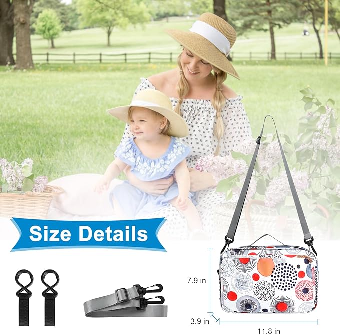Accmor Stroller Organizer, Universal Stroller Organizer with Insulated Cup Holder Pocket, Dual Purpose Large Capacity Stroller Bag Caddy, Stroller Accessories Fits for Uppababy, Doona, Nuna Strollers-CubbioJoy