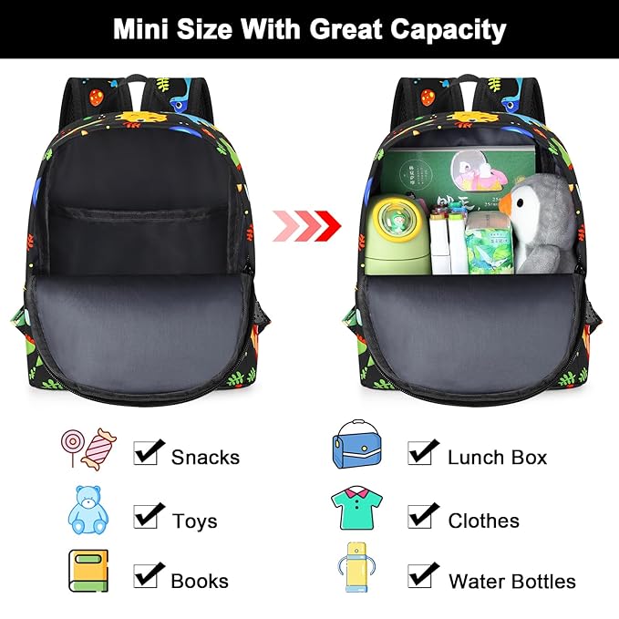 Accmor Toddler Backpack Leash, Cute Kids Backpack with Anti Lost Wrist Link, Mini Child Backpack Leash Baby Walking Harness for Travel, Small Dinosaur Backpack Tether for Boys Ages 1-3-CubbioJoy