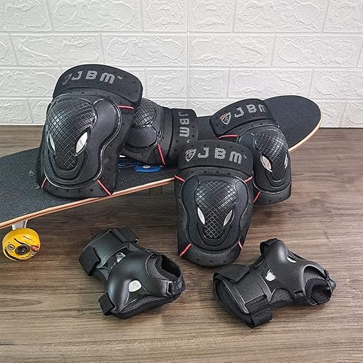 JBM Kids Child 3-8 Years Bike Knee Pads and Elbow Pads with Wrist Guards Protective Gear Set for Biking, Riding, Cycling Scooter, Skateboard-CubbioJoy