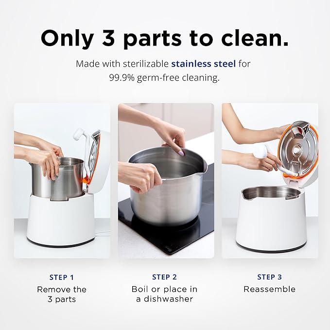 Carepod 31S Stainless Steel Humidifier for Large Room, Quiet & Safe for Baby, Only 3 Washable Parts & Easy to Clean, Ultrasonic Cool Mist Humidifiers for Bedroom, Filter-Free, Lasts 30Hrs (1Gal/4L)-CubbioJoy