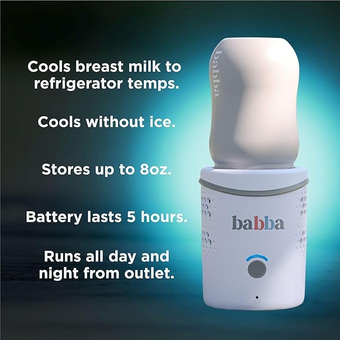 Babba Baby Bottle Cooler and Warmer - Both refrigerates and Fast Warming, Breast Milk Storage, Travel-Friendly and Portable, Smart app-Control, Perfect Temperature-CubbioJoy