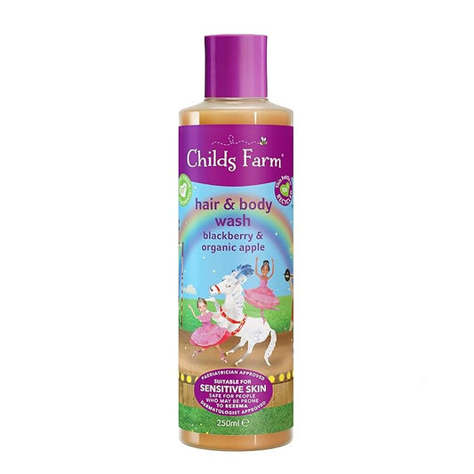 Childs Farm Blackberry & Organic Apple Hair & Body Wash 250ml (PACK OF 4)-CubbioJoy