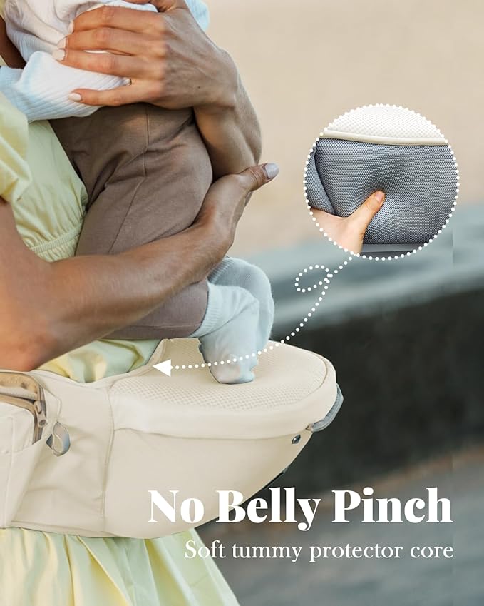 Baby Carrier, Baby Holder Carrier Newborn to Toddler - Ergonomic, Cozy and Breathable Baby Carrier with Hip seat for 7-50lbs-CubbioJoy