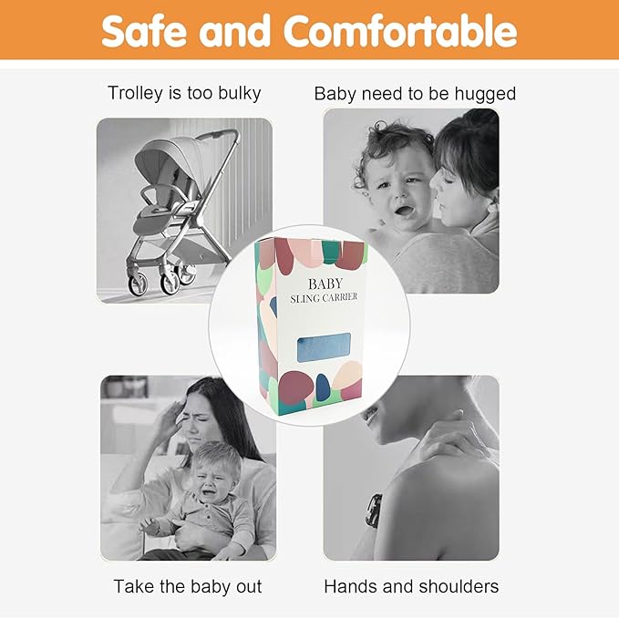 Baby Sling Carrier,Toddler Carrier,Upgraded 2025 Baby Sling with 4 Adjustable Straps(10-30lbs),Lightweight,Portable and One Size Fits All(Black)-CubbioJoy